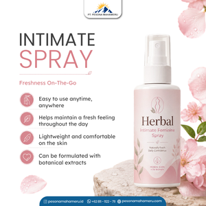 Spray Íntimo Herbal de Marca Privada para el Cuidado e Higiene Femenina, Antibacterial y Eliminador de Olores (30ml/50ml/100ml) - Product Image 2