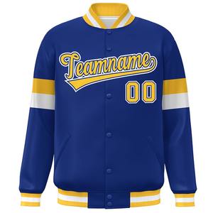 OEM personalizado de color de manga larga parche Chenille bordado Streetwear Letterman College chaqueta de béisbol para los hombres - Product Image 4