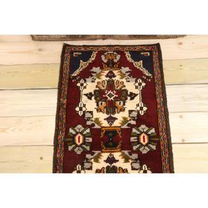 Tapis turc vintage, tapis de 1,6 x 3,3 pieds, tapis en laine rouge à motifs floraux - Product Image 3