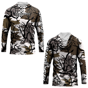 Vêtements de chasse Camouflage T-Shirt à manches longues masque facial hommes chemises de pêche Protection UV respirant à capuche vêtements de pêche OEM - Product Image 4