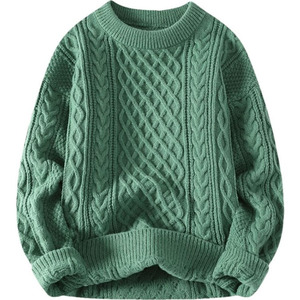 Suéter de Cachemira de Cuello Redondo Informal de Color Sólido de los Mejores Proveedores, Transpirable con Logotipo Frontal - Product Image 1