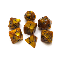 Jeu de dés colorés pour jeux de numéros, dés polyédriques en résine, dés en acrylique