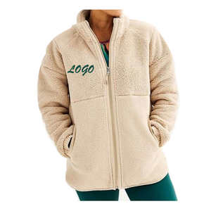 Chaqueta de Invierno para Mujer, Suave y Cálida, con Capucha, Estilo Bomber, de Forro Polar, Ecológica, con Patrón Sólido, Logotipo Frontal, Cierre de Cremallera, Prenda Exterior de Fábrica - Product Image 6