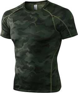 Compression Running Workout Yoga Shirt <b>MMA</b> <b>Rash</b> <b>Guard</b> - Product Image 1