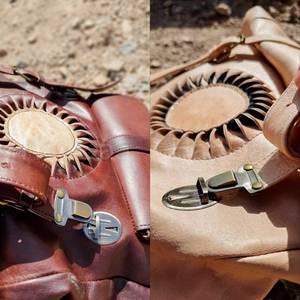 Sac à dos roll top en cuir vintage Crazy Horse Handmade Rucksack Laptop Bag Travel Men LRTB-0026 - Product Image 6