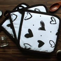 Porte-ustensiles en coton 100% personnalisé avec logo privé, porte-ustensiles de cuisine de qualité supérieure résistant à la chaleur