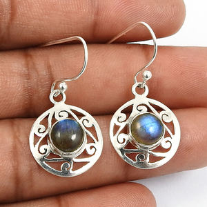 ต่างหูโกเมนสีแดงธรรมชาติทำจากเงินแท้ของ925ต่างหูแบบคลาสสิกทรงกลมแบบห้อยสำหรับผู้หญิงเด็กผู้หญิง - Product Image 4