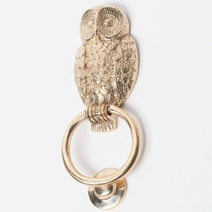 Decorative Owl Designer <b>Gold</b> Finished <b>Door</b> <b>Knocker</b> Suitable for Home Office Hotel Farmhouse and Vintage Style Entryway Decor Use - Product Image 5