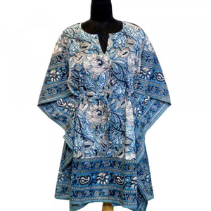 New Arrival Indian Manufacturer <b>Kaftan</b> Free Size 100% Cotton Hand Block Printed Beautiful Beach <b>Kaftans</b> for Sale at Best Price - Product Image 3