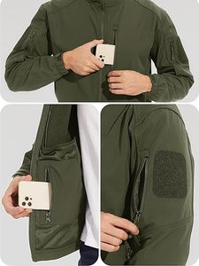 Veste Softshell Tactique Réversible pour Homme, Coupe-Vent, Capuche Imperméable, Polaire Épaisse, Respirante, Fermeture à Glissière Chaude en Peau de Requin - Product Image 3