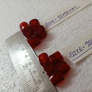 Custom Made Red Faceted Russian Trade <b>Beads</b> in Size 8 mm Onwards in Shiny <b>Color</b> Ideal for Jewelry Designers - Product Image 4