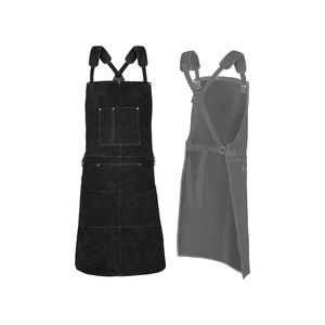 Apron Adjustable Black Stripe Kitchen <b>Bib</b> Leather Apron - Product Image 4