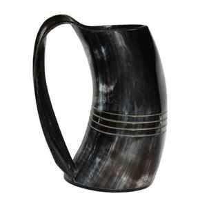 Natural Real Buffalo Horn Mug Taza de cuerno vikingo - Product Image 2