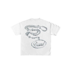 เสื้อยืดใส่ได้ทั้งชายและหญิงพิมพ์ลายตามสั่งแฟชั่นสตรีทแวร์สำหรับฤดูร้อน - Product Image 3