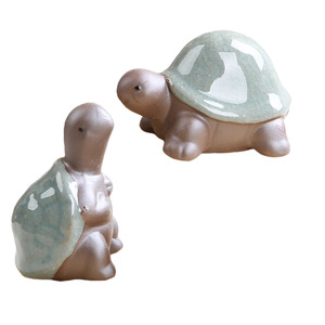 Accent tortue Sculpture objets décoratifs décor de bureau petite tortue ensemble Figurine personnalisée presse-papiers articles cadeaux faits à la main - Product Image 3