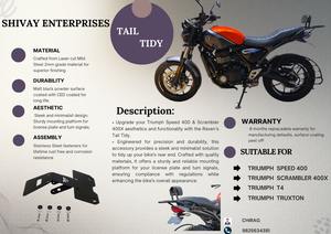 <b>Tail</b> Black Motorcycle Body System Fit <b>Tidy</b> for Triumph Speed 400 & Scrambler 400X Motorcycle Accessories Box Packing Steel - Product Image 2
