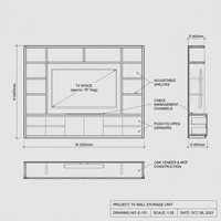Meuble TV mural moderne et minimaliste en bois massif, centre de divertissement modulaire personnalisé, éco-responsable, grande capacité, pour salon