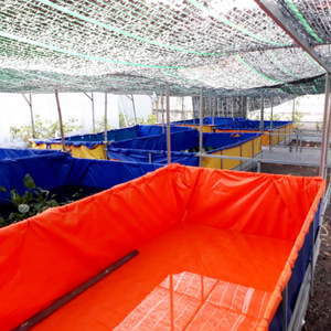 Tissu industriel de bâche de PE de haute qualité imperméable tissé style uni avec motif enduit pour aquariums - Product Image 1