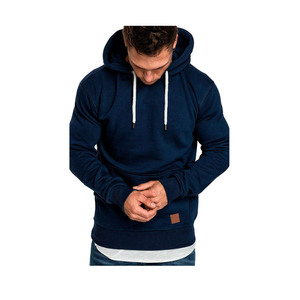 Sudadera con capucha para hombre, de manga larga, 65% algodón y 35% poliéster, color gris claro, con logotipo, a la moda, para invierno - Product Image 4