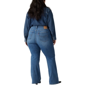 กางเกงยีนส์ทรงบานเอวสูงสำหรับผู้หญิงไซส์ใหญ่ เนื้อผ้านุ่ม ยืดหยุ่น สวมใส่สบาย สไตล์วินเทจ - Product Image 2