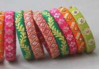 Bracelets de Bracelet kundan en dentelle Gota filetés à la main en soie indienne avec bracelet de travail en pierre Bracelets exclusifs avec perles
