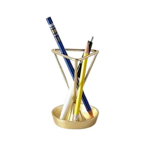 时尚金色成品铅笔架学校文具用笔架价格实惠独特设计笔架铁丝