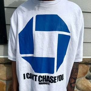 Camiseta de Alta Calidad 100% Algodón Grueso para Hombre, Estilo Urbano Personalizado, Cuello Grueso, Corte Holgado, Diseño Gráfico Tejido DTG - Product Image 2