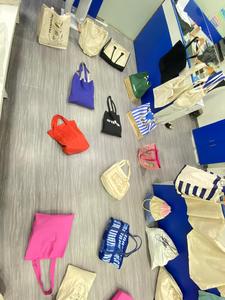 Bolso de mano informal de lona de algodón de alta calidad, bolsa de playa, correas de yute, logotipo de estilo Ins, decoración impresa, mayorista dual, fabricante - Product Image 5