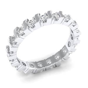 REYES vente en gros de bagues de fiançailles en argent sterling 925 plaqué or 14 carats coupe ronde 1Ct Moissanite vêtements quotidiens pour femmes bijoux fins - Product Image 2
