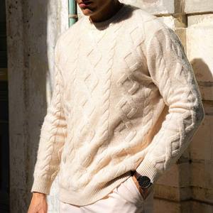 Dernier pull homme en cachemire personnalisé de haute qualité pull tricoté pull en laine cachemire style décontracté pour hommes - Product Image 6