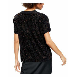 Top Nero a Maniche Corte con Collo Gioiello per Donna Free People, Vestibilità Slim, Taglie XS-3XL, Traspirante in Poliestere, Disponibile in Taglia Unica - Product Image 2