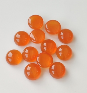 คาร์เนเลียนสีส้มธรรมชาติคาร์เนเลี่ยนทรงกลมคาร์เนเลียนส้ม8มม. ทรงหลวม - Product Image 4