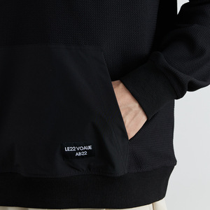 เสื้อสเวตเตอร์แบบมีฮู้ดสำหรับผู้ชายเสื้อสเวตเตอร์มีฮู้ดแขนยาวแบบสวมหัวมีฮู้ด14กระดุมฉลากส่วนตัว - Product Image 3