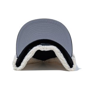 หมวกแก๊ปหลากสีแบบกำหนดเองหมวกแก๊ปผ้าให้ความอบอุ่นปักลายขนเฟอร์ปรับขนาดได้หมวกแก๊ปสั่งทำได้ผ้าซับนุ่มกันลม - Product Image 2