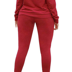 Chándal con capucha de patrón sólido para mujer hecho a medida, estilo informal de manga larga para adultos para el invierno - Product Image 5