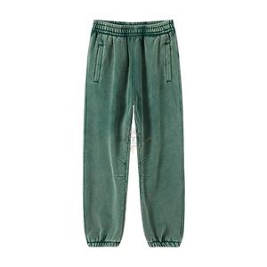 Nouveau 2025 – Pantalon de survêtement unisexe en molleton de coton écologique, coupe droite, brodé, style vintage délavé à l'acide, avec logo personnalisé – Prix abordable pour homme - Product Image 3