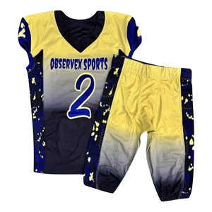 Uniformes de fútbol americano de poliéster 100% al por mayor para hombre, conjunto transpirable de secado rápido con diseño elegante - Product Image 1