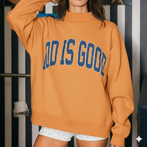 Sweat-shirt décontracté de haute qualité à col montant et logo personnalisé 100% coton pour femmes - Product Image 5