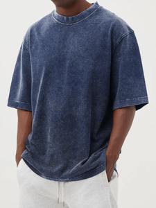 Camiseta Negra Lisa de Algodón Clásica de Talla Grande para Hombre, Fabricantes Personalizados de Camisetas, Atuendo de Moda de Verano, Tejido Grueso - Product Image 2