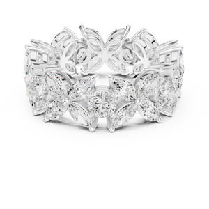 Adrona 10K แหวนหมั้นเพชรโมอิสฮาโลคลาสสิกสีทอง - Product Image 3