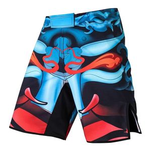 Short MMA imprimé personnalisé pour homme avec ceinture élastique à fente haute et logo avant Short d'entraînement léger sublimé - Product Image 4