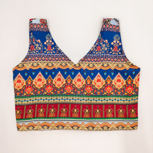 Ensemble Lehenga Choli Traditionnel Ethnique Bleu pour Filles Shoryam Fashion, Imprimé Numérique, Entièrement Cousu, Longueur au Sol, Polyester - Product Image 3