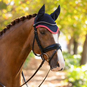 หมวกถักแบบมีหูรูปม้าที่สง่างามน้ำหนักเบาระบายอากาศได้ดีผ้าคลุมหน้าสำหรับการแข่งขัน - Product Image 3