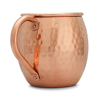 Tasse à café en céramique noire personnalisée de haute qualité Mule de Moscou en cuivre martelé Antique promotionnel pour la rentrée des classes