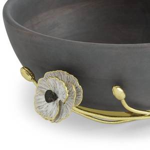 Cuenco de madera para servir postres con base de metal, vajilla de forma redonda de calidad superior, cuenco para servir alimentos para hoteles en India - Product Image 4