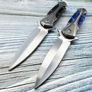 Couteau de chasse professionnel en acier Damas à pointe tombante, personnalisé, de haute qualité, service OEM ODM, pratique pour l'extérieur, garantie 1 an - Product Image 5