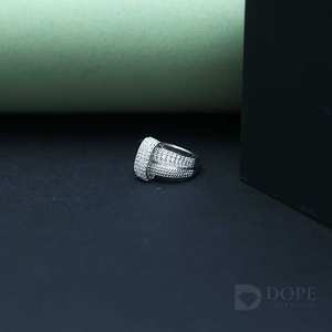 Anillo de Compromiso Moderno de Acero Inoxidable con Moissanita, Chapado en Oro de 14K, Certificado IGI, para Ocasiones Especiales Unisex - Product Image 2