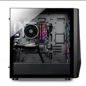 เดสก์ท็อปสำหรับเล่นเกมสีดำ2023พร้อม AMD Ryzen 7-5700 NVIDIA GeForce RTX 4060 8GB 16GB DDR4 1TB NVMe SSD - Product Image 2