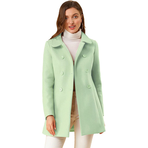 ผ้าขนสัตว์วัสดุร้อนขายโลโก้ที่กำหนดเองพิมพ์น้ำหนักเบาการออกแบบที่ดีที่สุด2022ผู้หญิงยาวเสื้อสีทึบ - Product Image 1