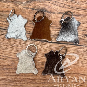 Thiết kế mới da bò da Keychain lông thú thật da keyrings phong cách <span class=keywords><strong>Keychains</strong></span> hình dạng độc đáo sang trọng chính hãng Da <span class=keywords><strong>Keychains</strong></span> - Product Image 1
